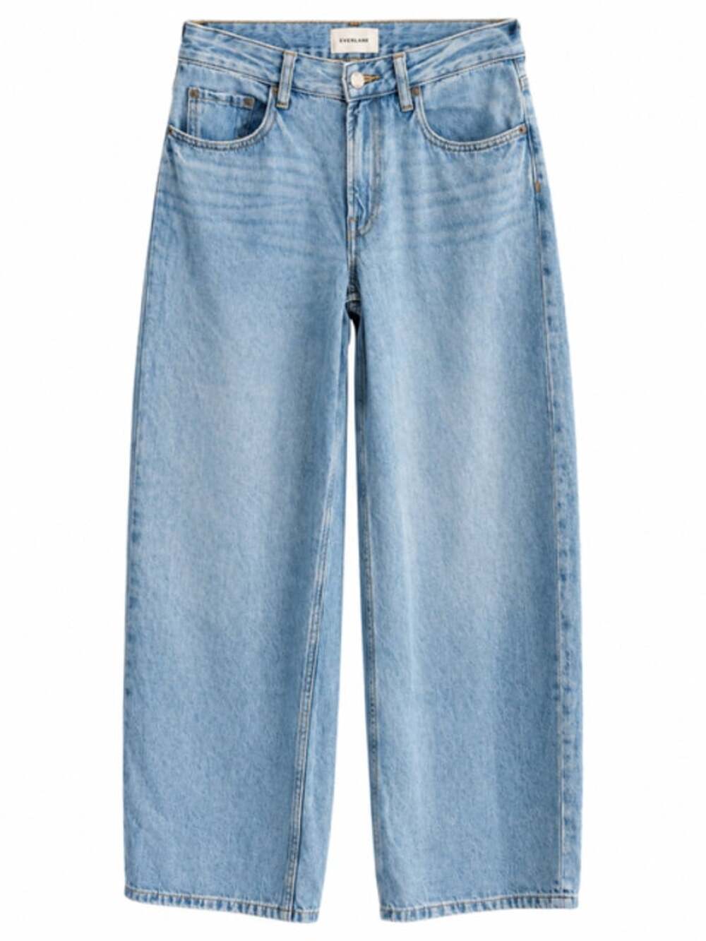 Everlane NWOT The Mid-Rise Baggy Jean Light Wash Organic Cotton Size 25R